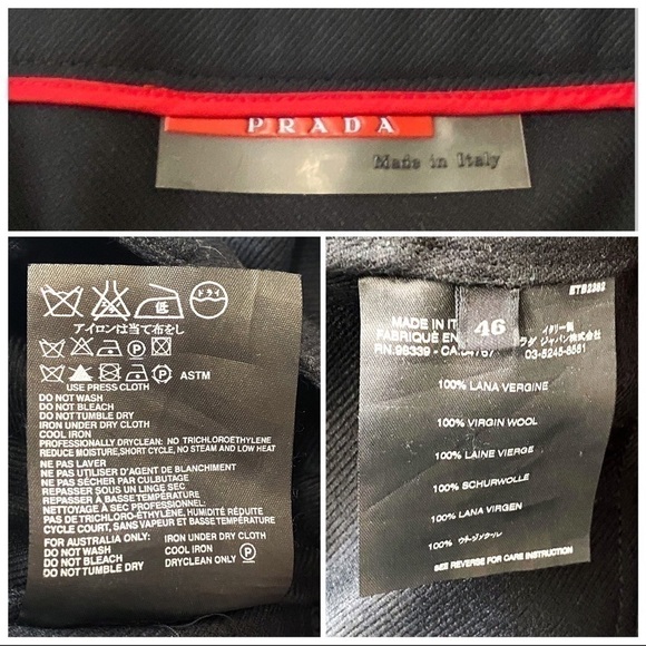 Prada wool A line skirt, size 46 Italy, Dark blue - Picture 8 of 11